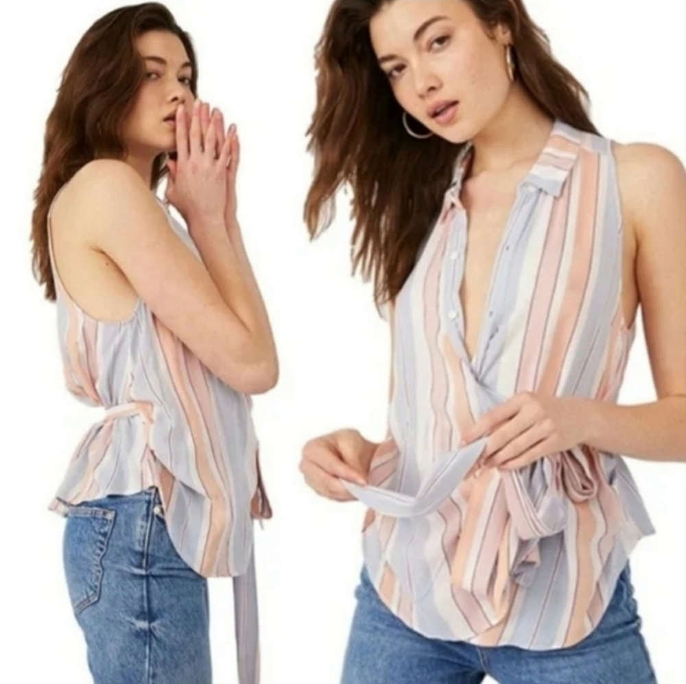 Free People "Mackenzie" Wrapped Top NWOT